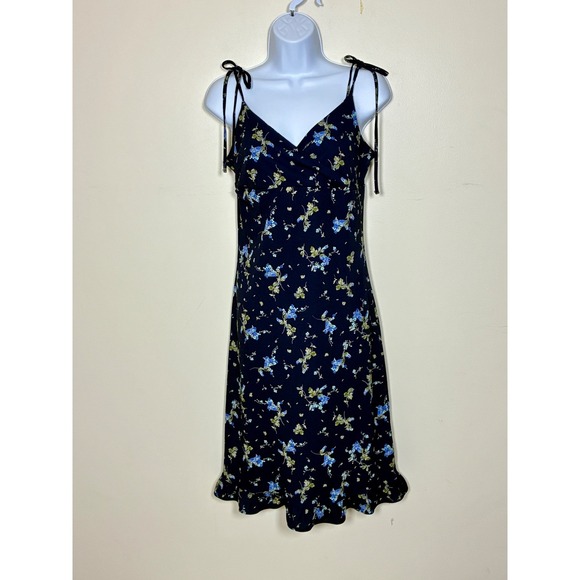 Express Dresses & Skirts - Vintage Y2K Express Babydoll Slip Dress Size M Blue Floral Fairy